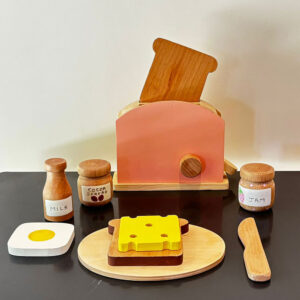 Wooden Breakfast Toaster Set